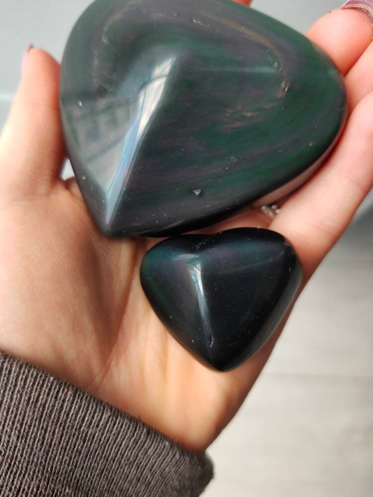 Galets Cœur Obsidienne Œil Céleste
