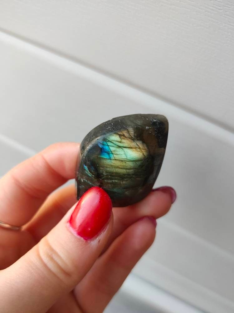 Cabochon Labradorite Bleue Dorée