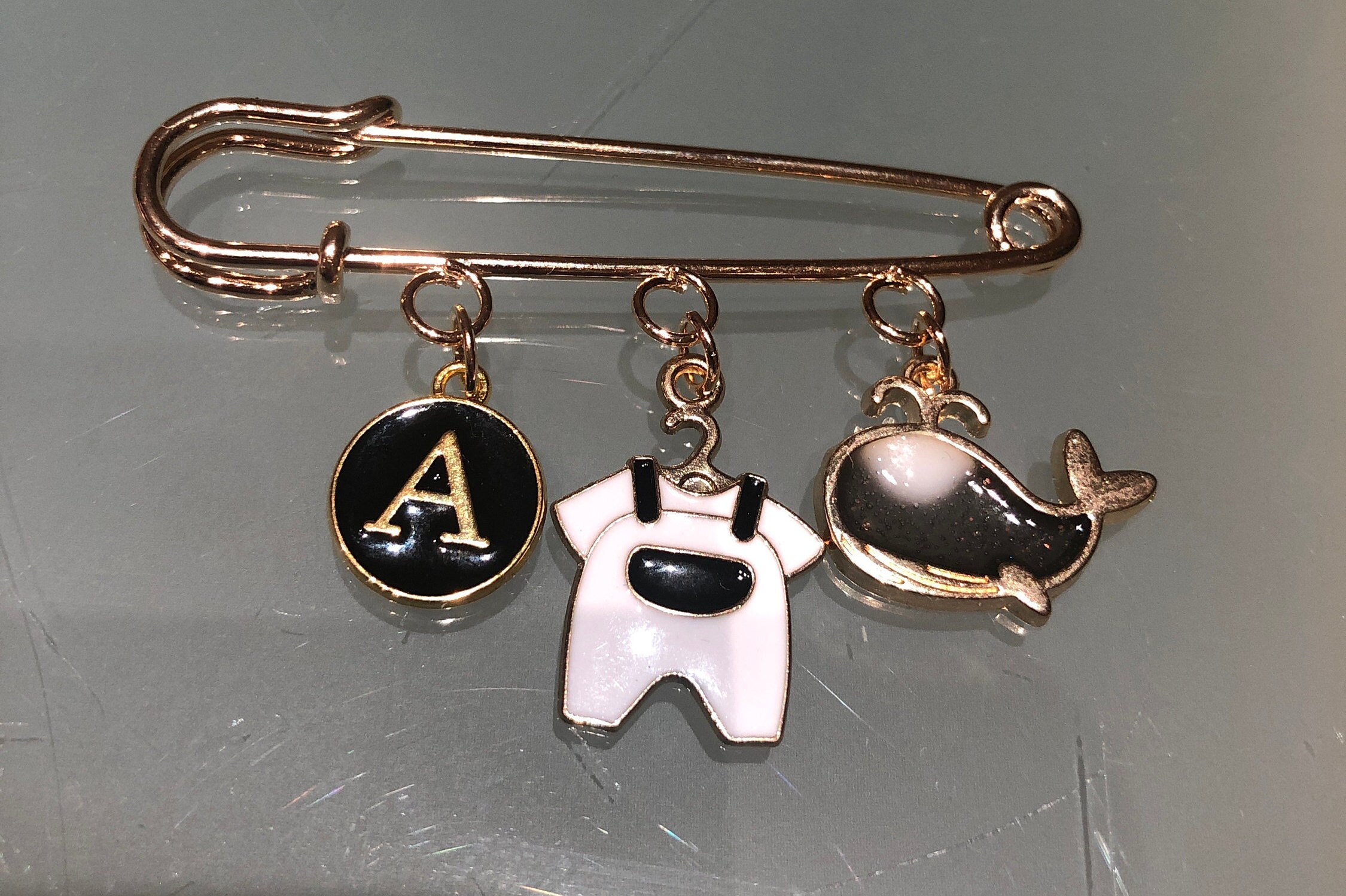 Custom Charm Pin Etsy