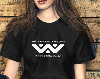 Weyland Yutani Corp Logo, Weyland Yutani Shirt, Weyland Shirt, Geschenk für Alien Film Fan T-Shirt, Vintage Design schwarzes T-Shirt für Männer Frauen
