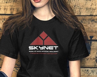 SKYNET Cyberdyne System Shirt, Neuronale Netzbasierte künstliche Intelligenz, T-800 kybernetischer Terminator, AI Judgement Day Shirt, Unisex T-Shirt