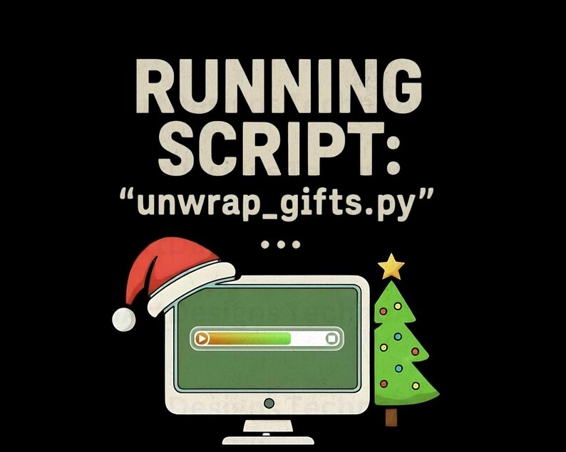 Python Weihnachten Shirt Unwrap Geschenke Lustiges Coder Programmierer Geschenk Unisex Urlaub Tee Geek Nerd Entwickler Tech Weihnachtsgeschenk für Coder Bild 1