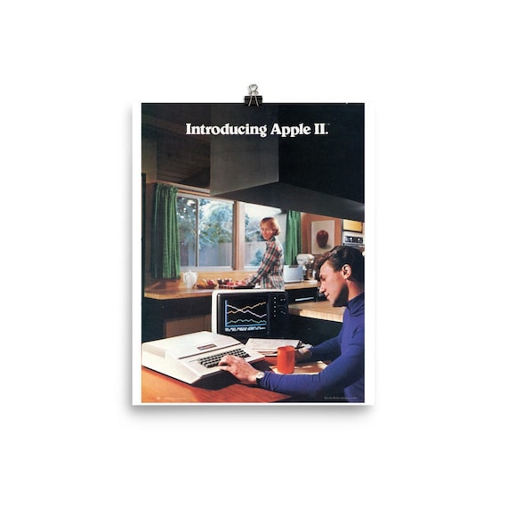 Apple II 2 Series Personal Home Computer Advertisement Poster