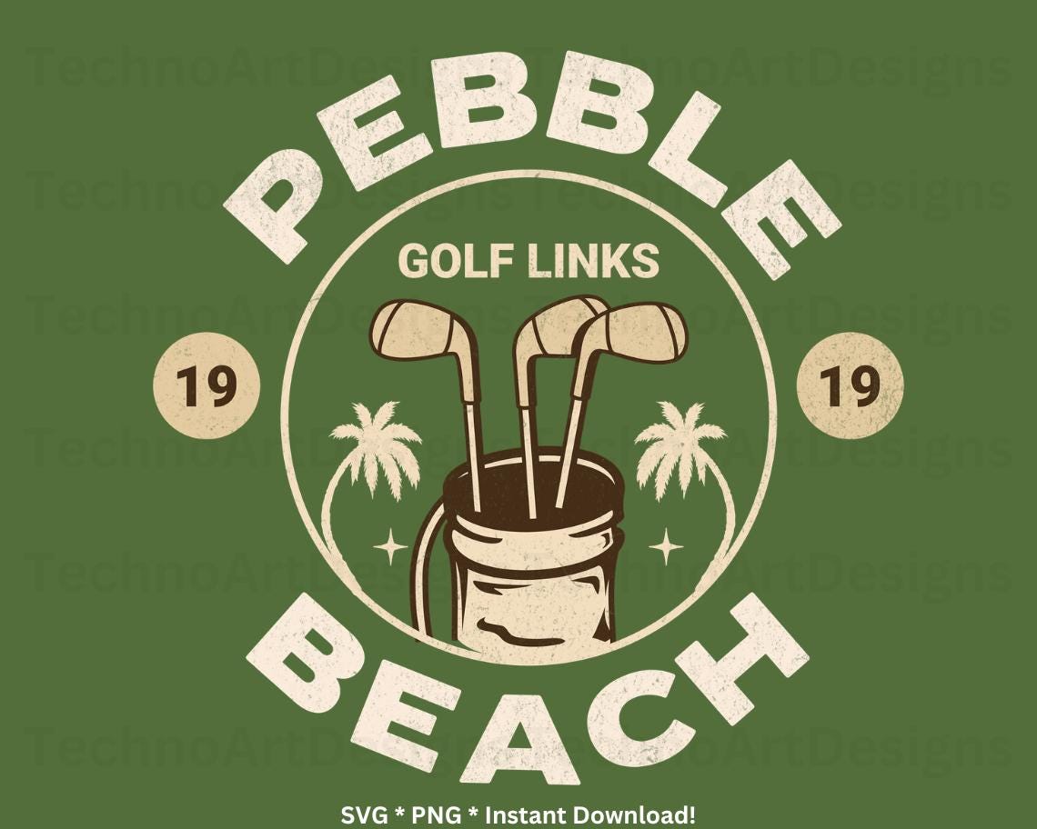 Pebble Beach Golf Links Logo Png Svg, Pebble Beach Golf Club