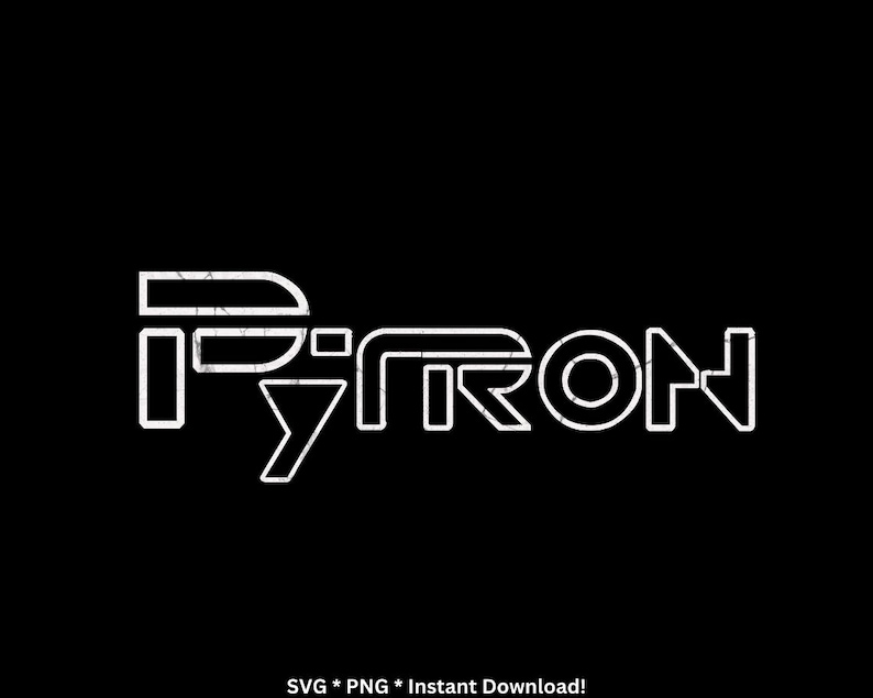 Proyectos de Python, Arte de Tron, Camiseta de programación de software Python, Diseño de camiseta de PyTRON, PNG SVG, Descarga instantánea imagen 1