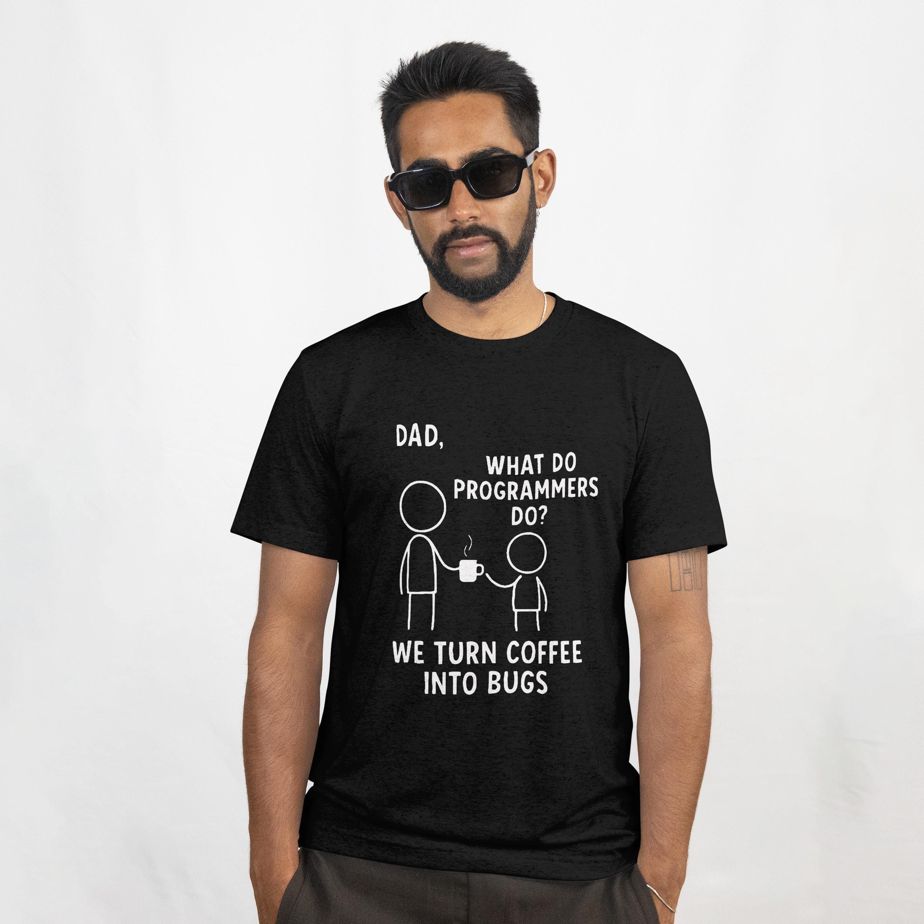 Coder Dad Design Funny Programmer SVG, Dad Joke Developer Shirt PNG, We Turn Coffee Into ...