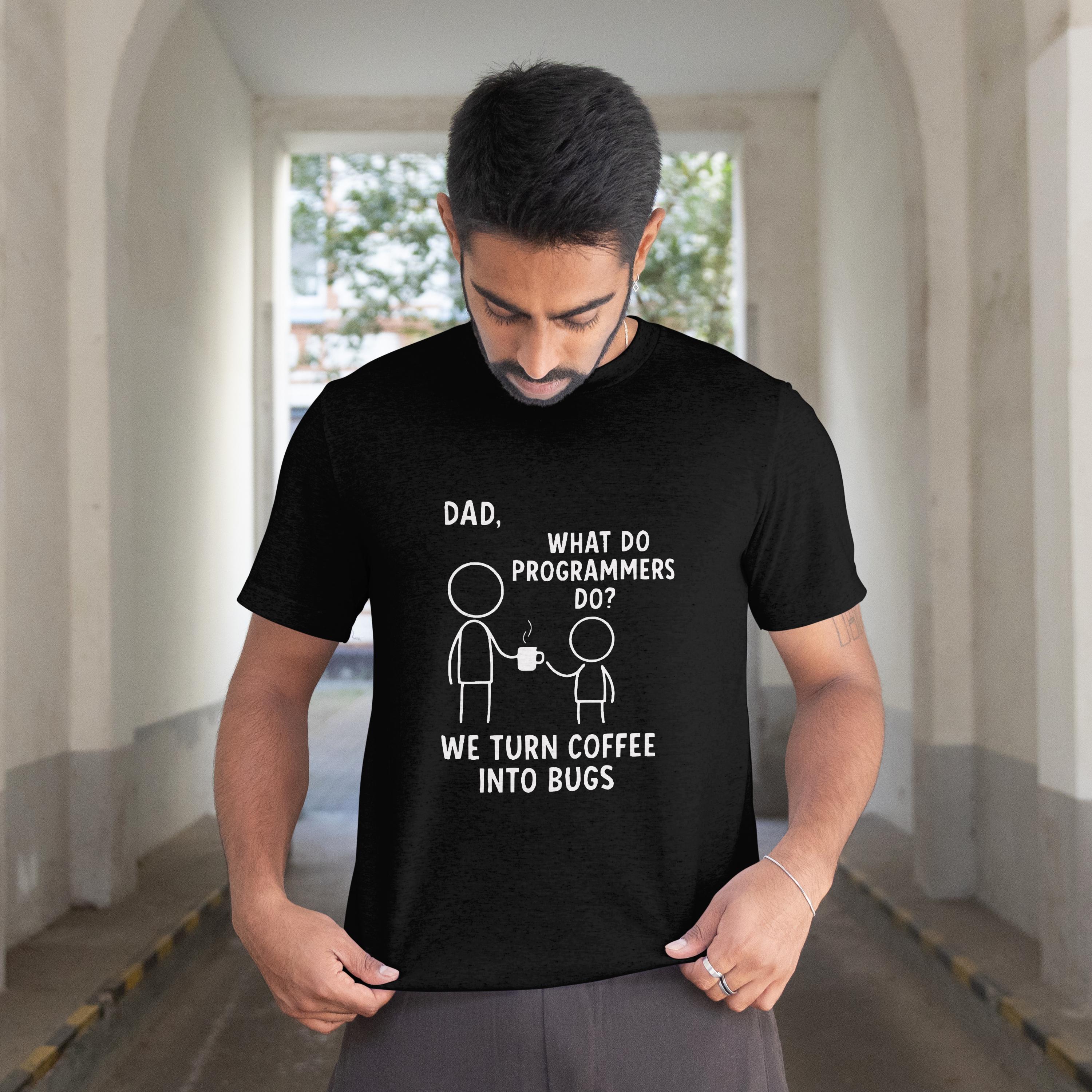 Coder Dad Design Funny Programmer SVG, Dad Joke Developer Shirt PNG, We Turn Coffee Into ...