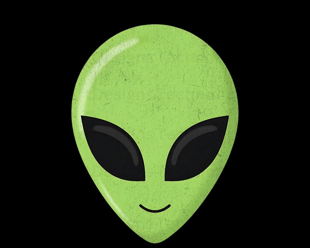 Green Alien Head Shirt 90s Retro Sci-fi Tee Funny Movie Fan Gift Unisex ...