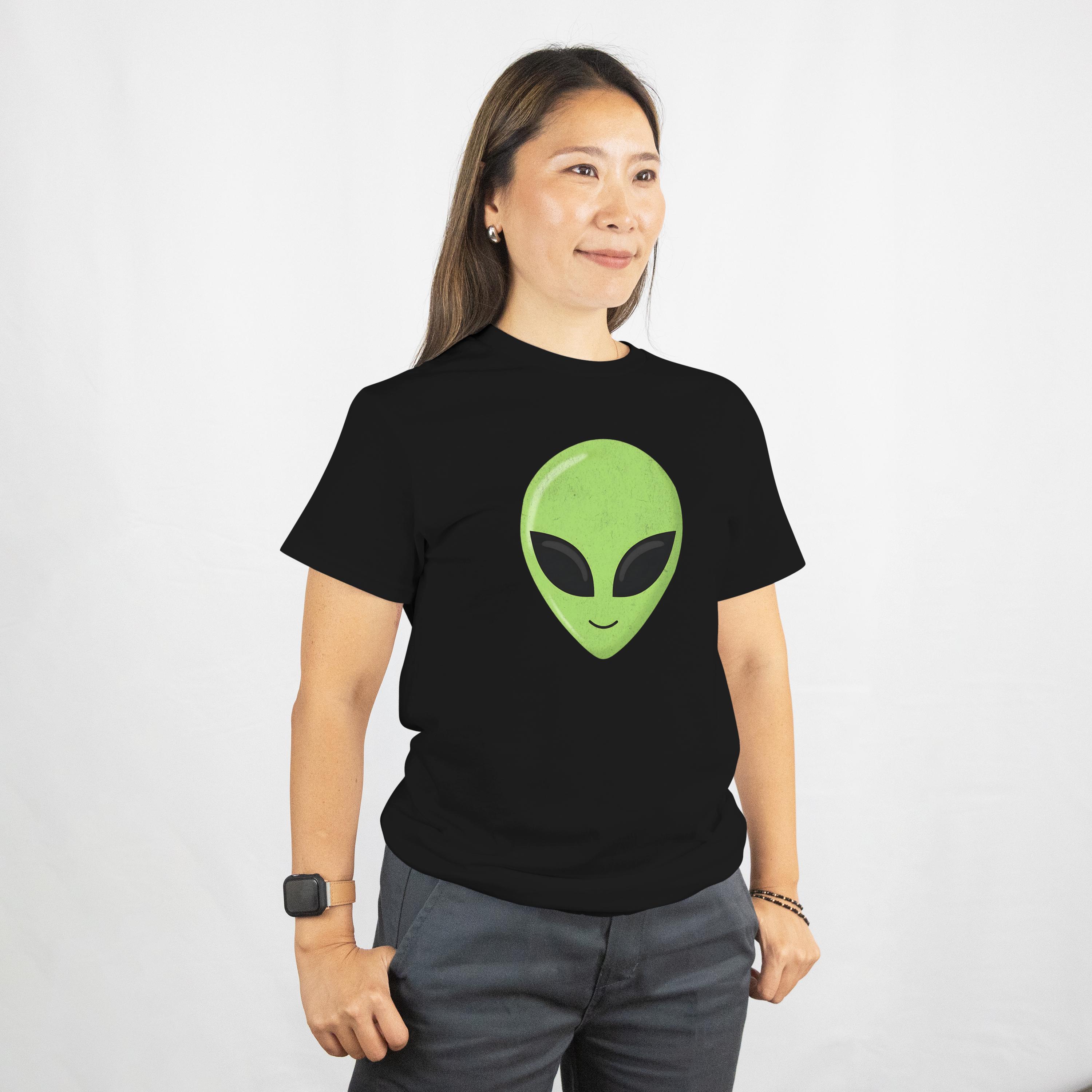Green Alien Head Shirt 90s Retro Sci-fi Tee Funny Movie Fan Gift Green Alien Head Shirt 90s Retro Sci-fi Tee Funny Movie Fan Gift