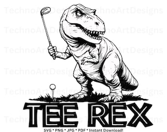 T-Shirt Rex, Golf-Shirt für Papa, Tyrannosaurus rex, Dinosaurier T-Rex, Dinosaurier-Thema, Png svg jpg pdf, sofort-Download