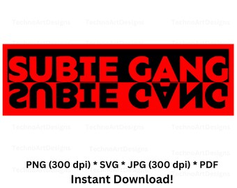 Subie Gang svg, Auto-Liebhaber, Auto-Enthusiast, Geschenk für Subie Fan, japanisches Auto, Vektor Grafik svg png jpg pdf Sofortiger digitaler Download