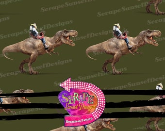 Dino Cowboy Modèle sans couture
