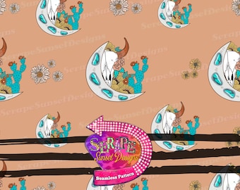 Boho Desert Dreamin seamless pattern
