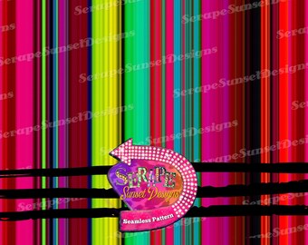 Girly Serape Strips Patrón sin costuras
