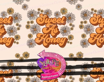 Retro Sweet As Honey Seamless Pattern