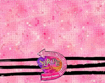 Pink Disco Ball Patrón sin costuras