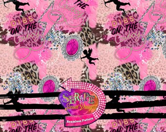 Dibs on the Cowboy Seamless Pattern