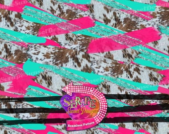 Cowhide Stroke Seamless Pattern