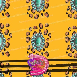 Cheetah Navajo - Mosterd naadloos patroon