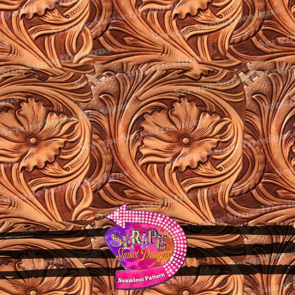 Tooled Leather Seamless Pattern