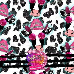 Holy Cow I’m One Seamless Pattern- Birthday outfit pack