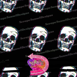 Glitchy Skull Seamless File