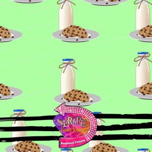 Mint Cookies and Milk Seamless File