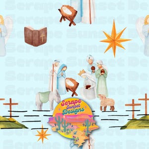 Patrón sin costuras de Navidad con el nacimiento de Jesús