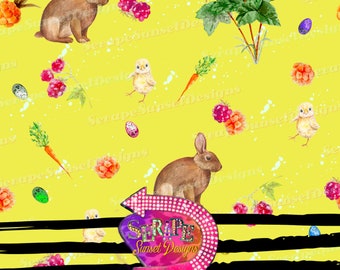 4 pack Easter Bunny Seamless Pattern