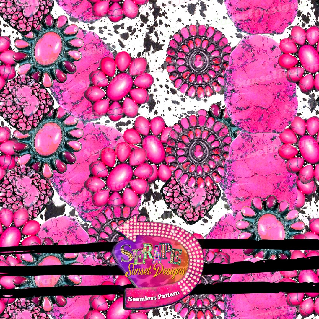 Punchy in Pink Valentines Seamless Pattern - Etsy
