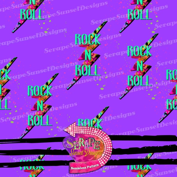 Rock and Roll Seamless Pattern - Etsy
