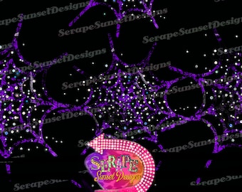 Glitter Webs  Halloween   Seamless File