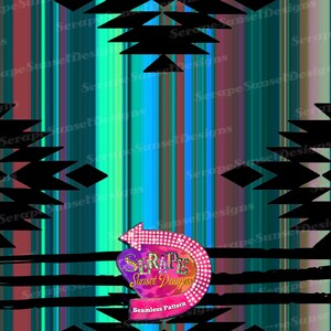 Serape Stripes Aztec Western Seamless Pattern
