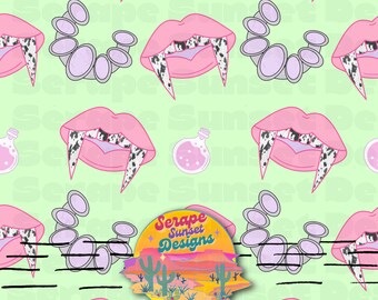 Halloween Vampire Cowgirl Candy Seamless File