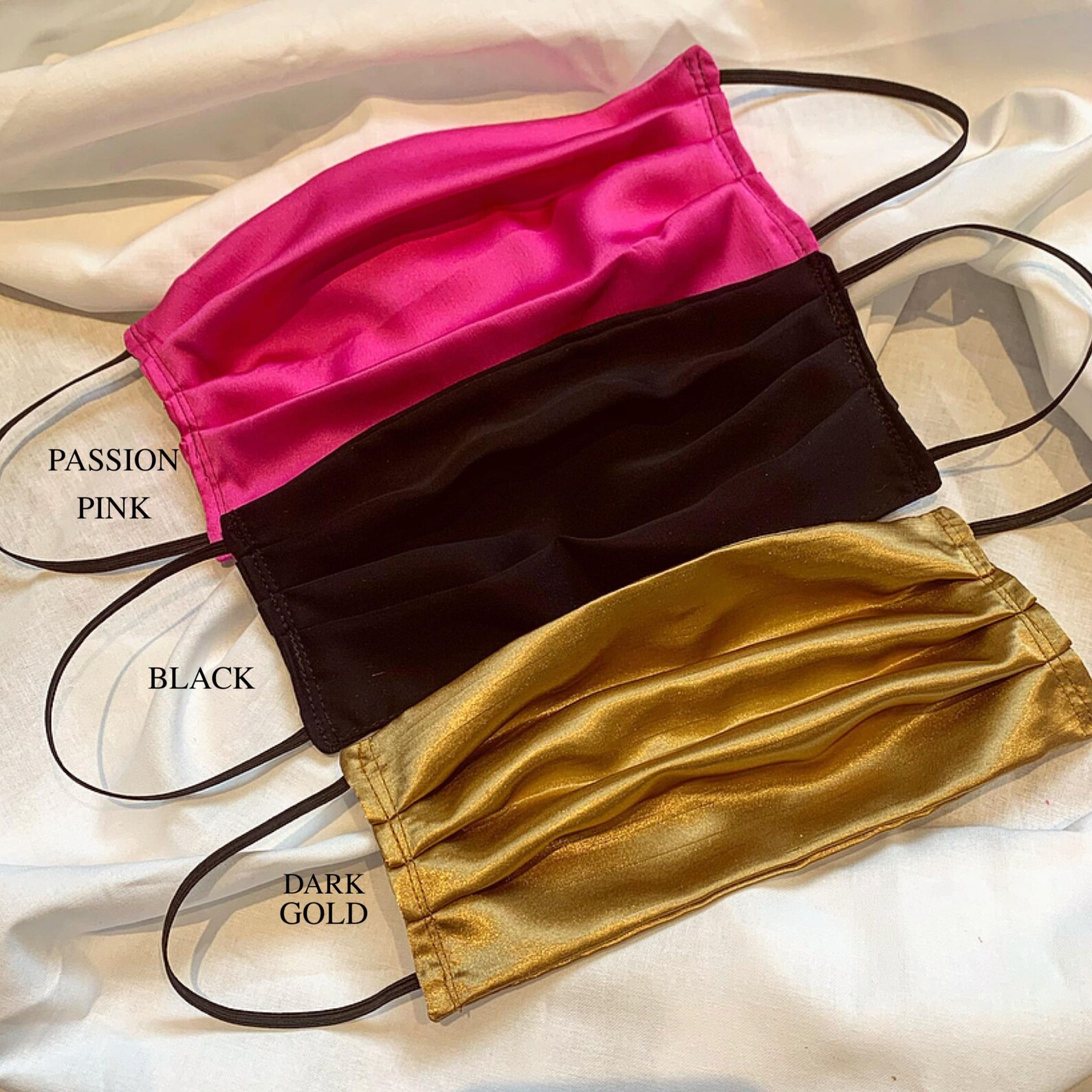 Satin Silk Face Mask Handmade in My UK Studio. Double Layer Etsy UK