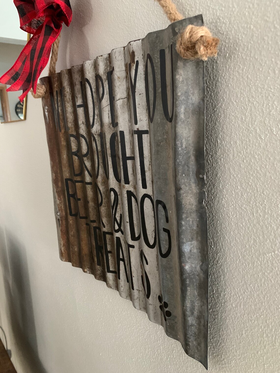 Rustikale Hund & Bier Metall Zeichen Etsy