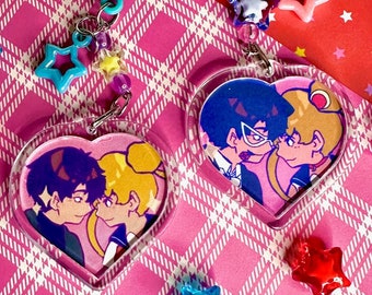 Sailor Moon Keychain Usagi/Mamoru Sailor Moon/Tuxedo Mask