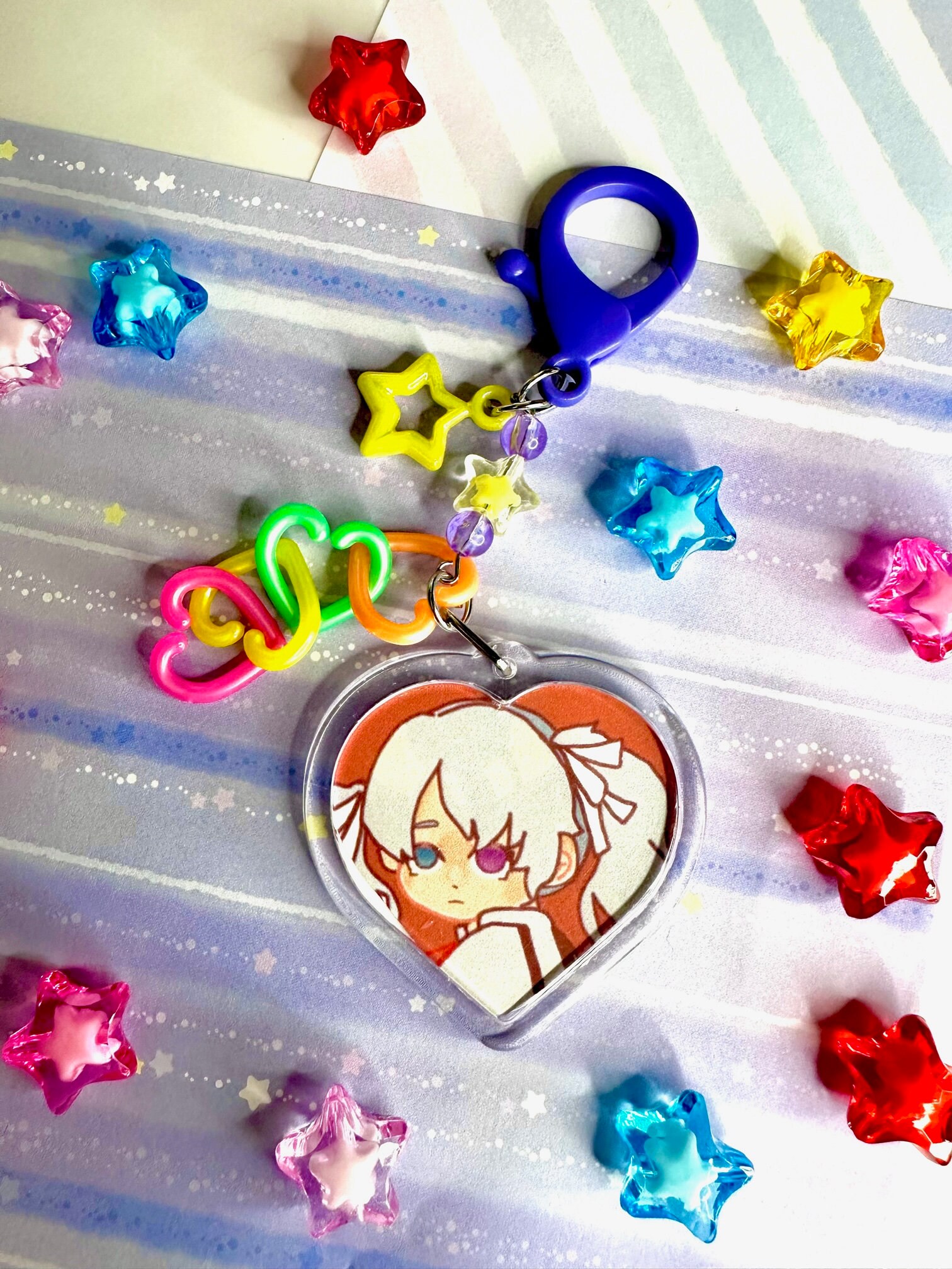 Cute Cartoon Keyrings 4 Pcs Project Sekai Keychain Set - Cute Anime ...