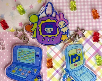 Große Tech Schlüsselanhänger (Klapphandy, DS, Tamagotchi)