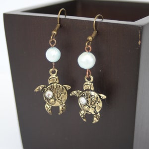 Steampunk Turtle Earrings