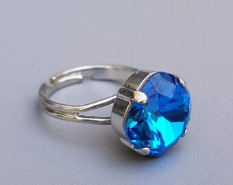 Classic Square Blue Stone Series Ring Para Los Adorados De Y Classic Square Blue Stone Series Ring Para Los Adorados De Y
