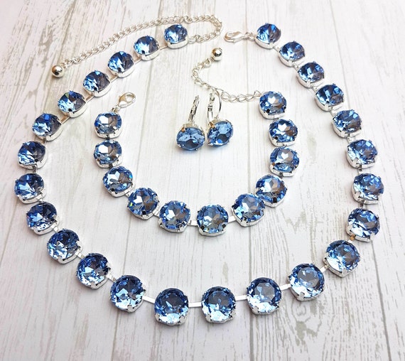 Light Blue Collet Set Silver Light Blue 