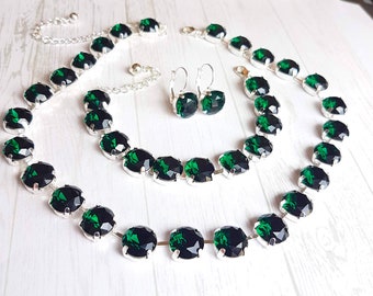 Dark Green Jewelry - Etsy UK