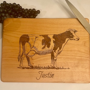 Cow Cutting Board, Farm Cutting Board, Birthday Gift, Cow Sign, Housewarming Gift, Anniversary Gift, Christmas Gift