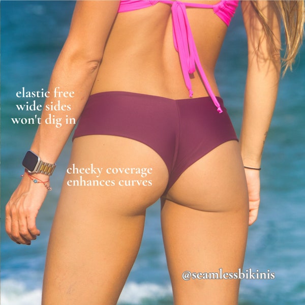LEAH bottom / Seamless swimsuit bottom, cheeky bikini bottom, handmade bikini, brazilian bikini, cheeky bottoms, seamless bikini, low cut