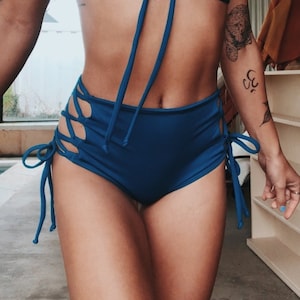 High-Waisted Strappy Bikini Bottom