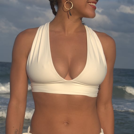 deep v neck bikini top