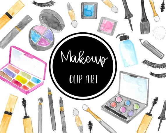Watercolor Makeup Brushes Clip Art ,makeup Brushes PNG , Digital