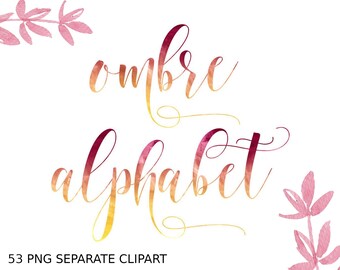 Ombre Alphabet Clip Art Ombre Alphabet Letters Cards Download Free Commercial Use PNG