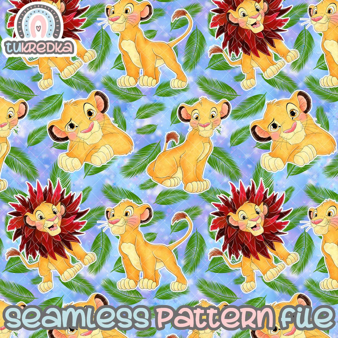 The Lion King Simba Pumba Timon Seamless Pattern, Digital Paper ...